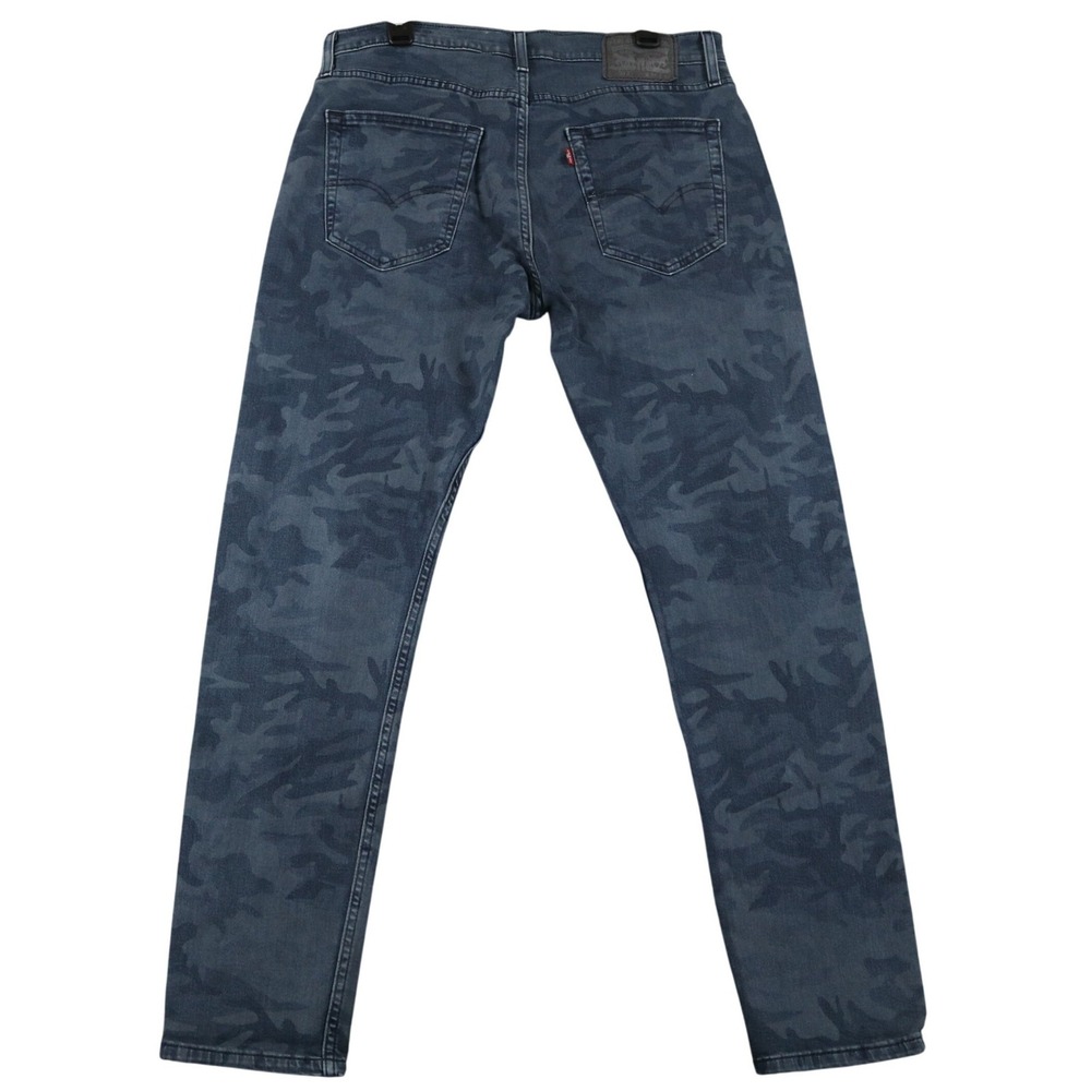 Levis 512 Performance Slim Taper Jeans Mens 34x32 Blue Camo Stretch Casual